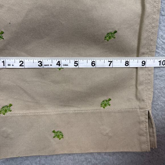 J.Crew Women’s Cropped Wide Leg Chino's Embroidered Turtles Size 8 - Picture 6 of 10
